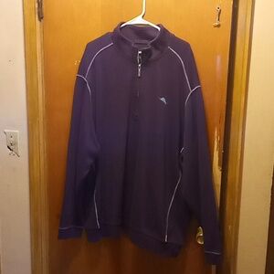 Tommy Bahama Men's 3X Purple Pullover Quarter Zip Shirt